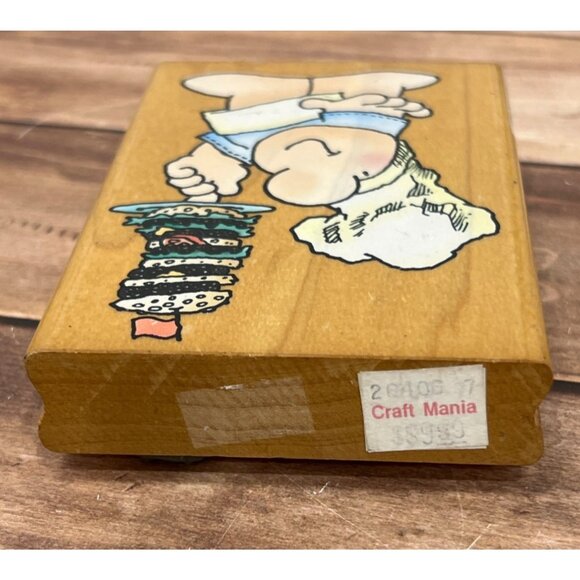 1999 ZIGGY & FRIENDS BALANCED MEAL GP001 WOOD RUBBER STAMP BY STAMPENDOUS - Picture 6 of 6